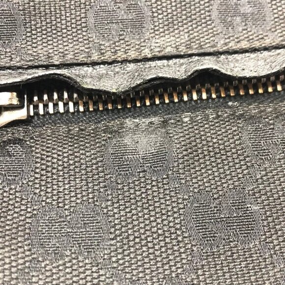 Auth GUCCI 28566 GG body bag Belt bag Waist Pouch Black/SilverHardware main image 13